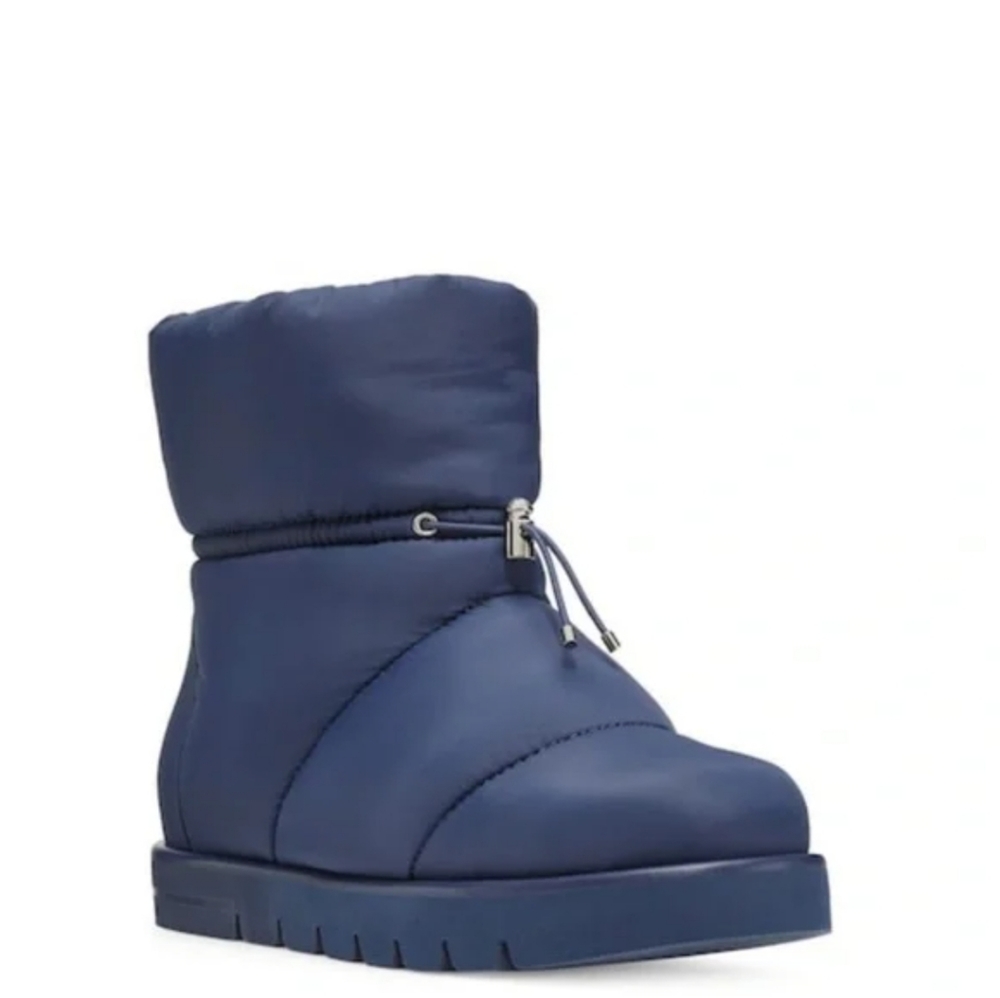 Stuart Weitzman Blue Polar Lug Quilted Snow Booties Rain Size 6.5